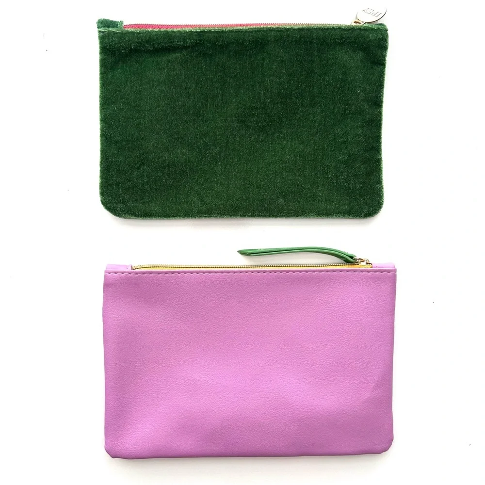 🔸NWOT Set of 2 Chic Vibrant Cosmetic Makeup Bags Cases Pouches ‘GLAM’